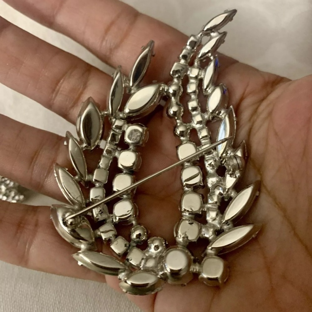 Unique Gustave Sherman Brooche And Earrings Set Swarovski Mint Condition - Picture 6 of 10